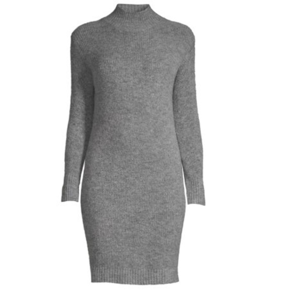 NWT Gray Sweater Dress with Mock Neck Size L - Picture 6 of 6